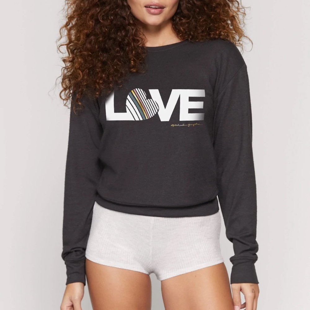 EUC Spiritual Gangster Love Savasana Pullover Sweatshirt Top